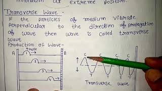 Wave Motion  Transverse Wave and Longitudinal Wave [upl. by Euqcaj]