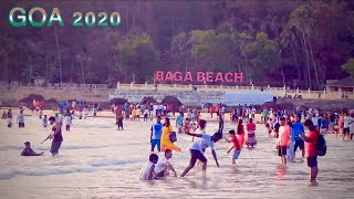 Goa  Day 1  Baga Beach  Calangute Beach  Goa 2020 [upl. by Yraunaj]