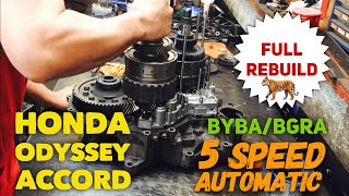 honda 5 speed automatic transmission rebuild ODYSSEY ACCORD PILOT ACURA MDX [upl. by Suoilenroc]