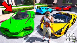 Franklin Stealing Billionaires Secret Sports Cars In GTA 5  SHINCHAN and CHOP [upl. by Alraep719]