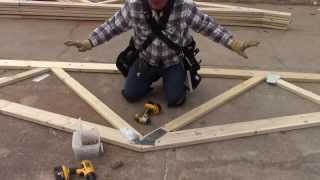 How to Build a Pole Barn  Building the Trusses [upl. by Otanutrof]