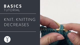 Knit Knitting Decreases [upl. by Nosimaj624]