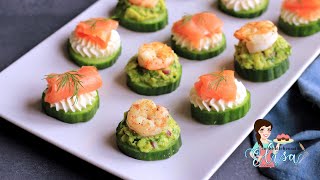 The Best Appetizers Recipe  Seafood amp Cucumber Appetizers [upl. by Maire318]