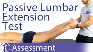 Passive Lumbar Extension Test PLET  Lumbar Instability [upl. by Netsyrk]