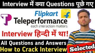 Teleperformance Interview Questions And Answers  Flipkart Interview Questions  Bpo Interview [upl. by Airetnahs]