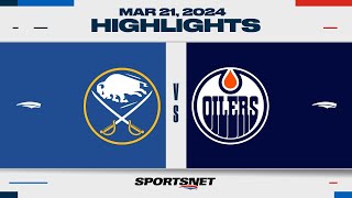 NHL Highlights  Sabres vs Oilers  March 21 2024 [upl. by Leia]