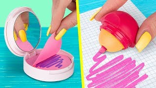 11 DIY Fournitures Scolaires Bizarres  Blagues Et Astuces A Faire En Cours [upl. by Yromas]