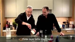 aerolatte  milk frother makes three layer caffè latte macchiato [upl. by Aniram649]