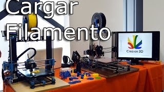 Cómo cambiar colocar descargar y cargar filamento a impresora 3D [upl. by Dnomasor609]