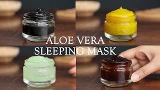 4 Overnight aloe vera masks for clear skin  turmeric coffee tea tree amp charcoal mask [upl. by Ydderf912]