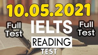 IELTS READING FULL PRACTICE TEST WITH ANSWERS 2021  10052021 [upl. by Chaworth]