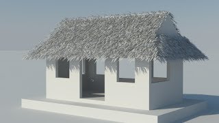 Sketchup Tutorial SE asian cottage with FUR tool [upl. by Bertina]