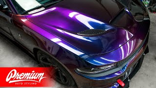 Color Changing Dodge Hellcat ColorShift Vinyl Wrap  Premium Auto Styling [upl. by Aynom]