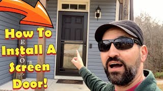 How To Install A Larson Front Porch Storm Door from Lowes [upl. by Adriene]