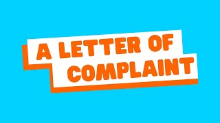 Writing a Letter of Complaint [upl. by Grete]