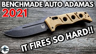 Benchmade 2021 Auto Adamas Cru Wear Folding Knife  Overview and Review [upl. by Nayve]