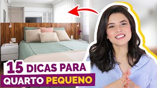 15 DICAS PARA QUARTO PEQUENO  DicaDaPâ [upl. by Kahcztiy]