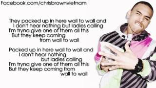 Chris Brown  Wall To Wall Lyrics Video [upl. by Tinaret]