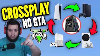 Como FUNCIONA o CROSSPLAY do GTA V ONLINE [upl. by Oirretna932]