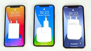 TEST de CARGA 5W vs 12W vs 20W nuevo cargador iPhone 12 [upl. by Colette]