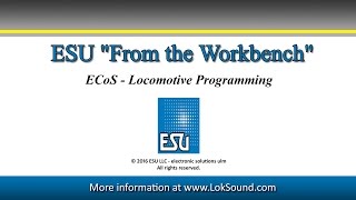 ECoS Locomotive Programming [upl. by Glenda]