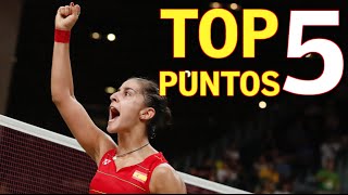 Los 5 mejores puntos de la carrera de Carolina Marín  Diario AS [upl. by Notgnihsaw]