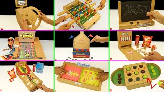 10 Amazing Cardboard Games Compilation [upl. by Harshman]