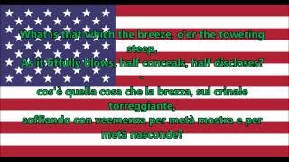 Inno nazionale degli Stati Uniti dAmerica  National Anthem USA ENIT Testo [upl. by Ahsenak]