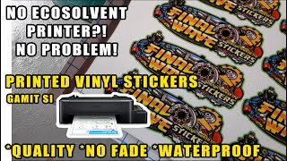 Printed Vinyl Stickers using EPSON L120 PIGMENTSEMISOL INK TAGALOG TUTORIAL  Anjoh Amposta [upl. by Biancha]