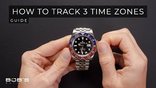 Rolex GMTMaster II Setup – How to Track 3 Time Zones  Bobs Watches [upl. by Enyrat]