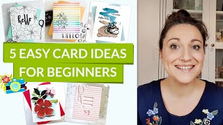 5 Easy Card Making Ideas for Beginners [upl. by Rafaello]