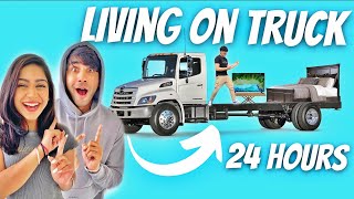 LIVING ON TRUCK FOR 24 HOURS WITH MY BROTHER AND SISTER  Rimorav Vlogs [upl. by Naira112]