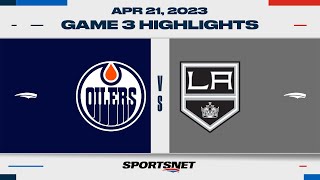 NHL Game 3 Highlights  Oilers vs Kings  April 21 2023 [upl. by Adnauqahs731]