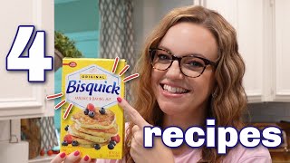 4 EASY BISQUICK RECIPES  QUICK amp TASTY RECIPES  COOK AND BAKE WITH ME [upl. by Riess29]