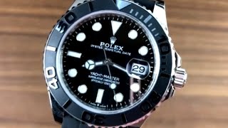 Rolex YachtMaster 42 Oysterflex Review  Ref 226659  White Gold amp Black Dial Masterpiece [upl. by Eceinhoj722]