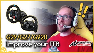 How to improve Force Feedback in ACC on Logitech G29G27G920 [upl. by Ardnazil]