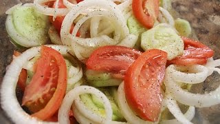 Cucumber Onion amp Tomato Salad Recipe [upl. by Rilda]