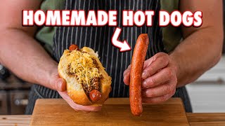 Making The Perfect Hot Dog Completely from Scratch Chili Cheese [upl. by Regnig199]