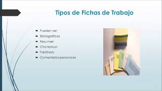 Tipos de Fichas de Trabajo [upl. by Selden]