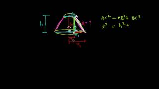 How to Find the Slanted Height of Frustum of a Cone [upl. by Jollanta]