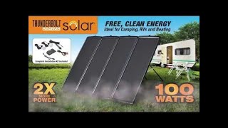 Review Harbor Freight 100W Solar Panel Kit [upl. by Maretz398]