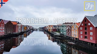 Trondheim  Virtual Walk Tour  Trøndelag county Norway [upl. by Aratahs497]