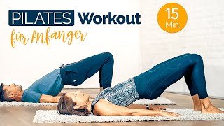 PILATES für Anfänger  Bauch amp Rumpfmuskulatur 15 MIN [upl. by Ocirred]