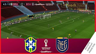 BRASIL vs ECUADOR  Resumen  Eliminatorias Sudamericanas 2021  Simulación amp Predicción [upl. by Dorsy]