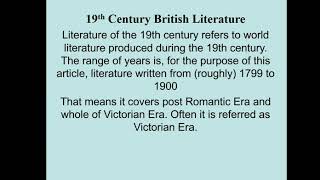 Nineteenth Century British Literature [upl. by Latta]