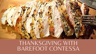 Barefoot Contessas HerbRoasted Turkey Breast Thanksgiving with Ina [upl. by Mcnutt]