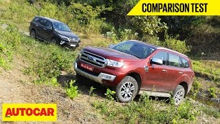 Toyota Fortuner VS Ford Endeavour  Comparison Test  Autocar India [upl. by Falda]