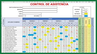 Cómo CREAR un REGISTRO DE ASISTENCIA para ALUMNOS en Excel Paso a Paso [upl. by Aimit548]