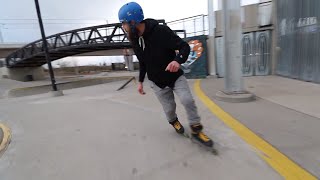 Inline Skating rollerblading at the skatepark [upl. by Burnaby]