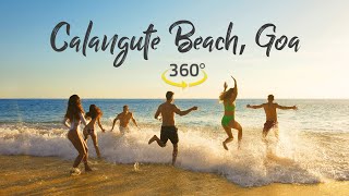 Calangute Beach Goa  360° Video [upl. by Sevart]